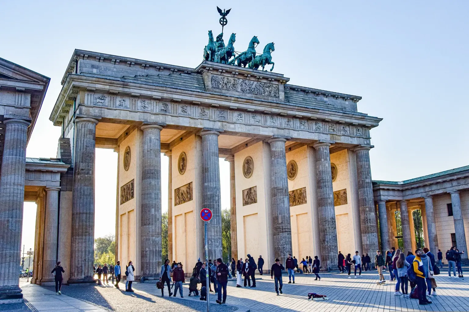 Brandenburg Gate in Berlin near embassies and diplomatic missions
